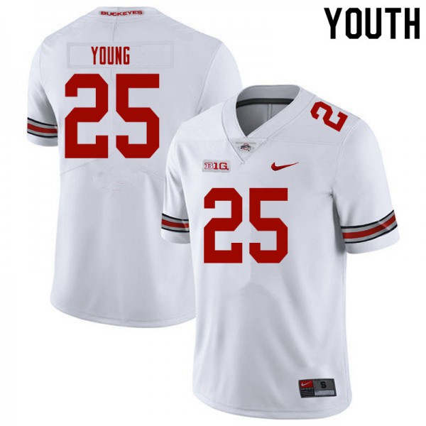 Ohio State Buckeyes #25 Craig Young Youth High School Jersey White